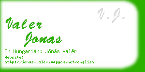 valer jonas business card